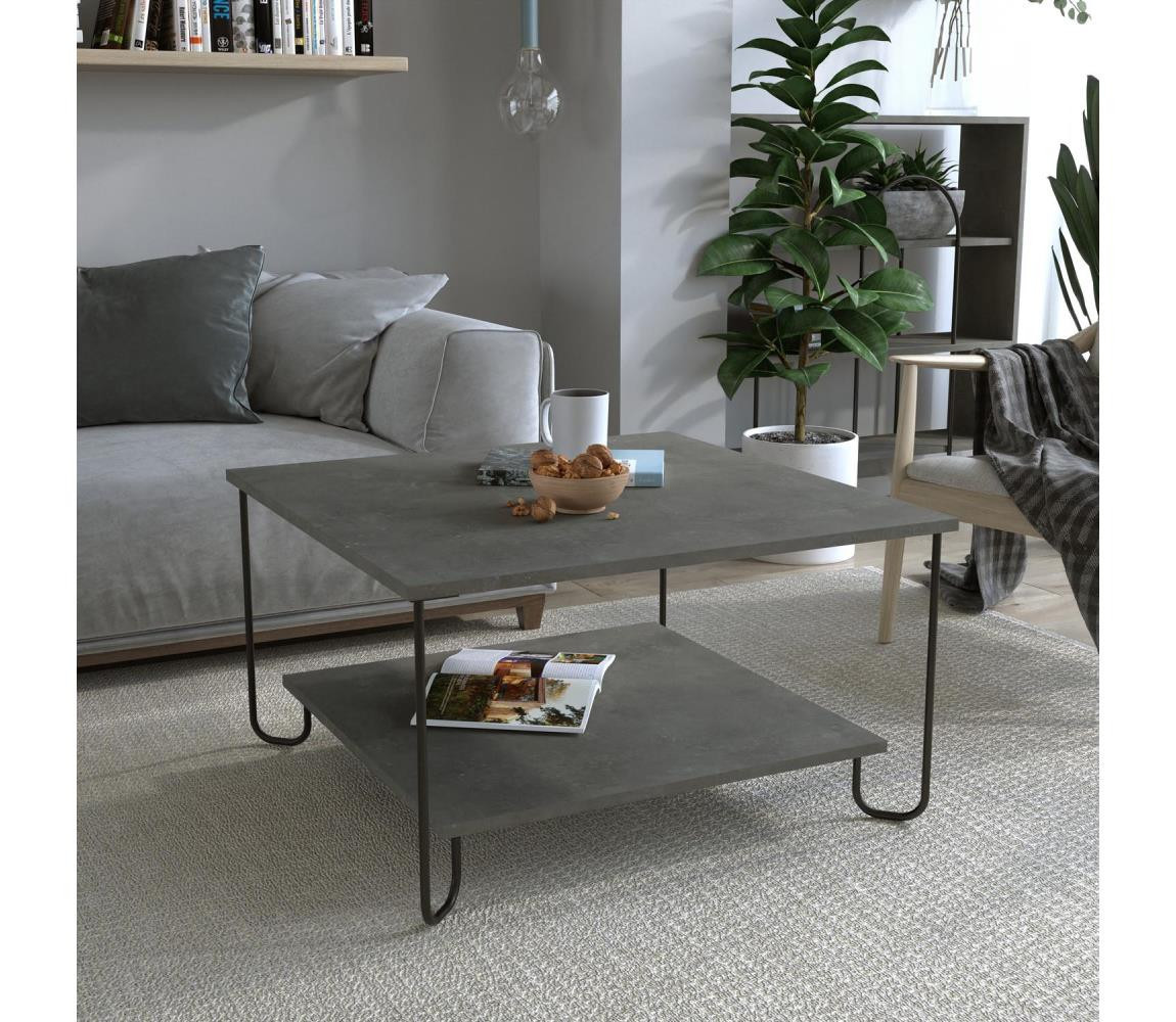 Konferenční stolek MARBO 45x80 cm šedá