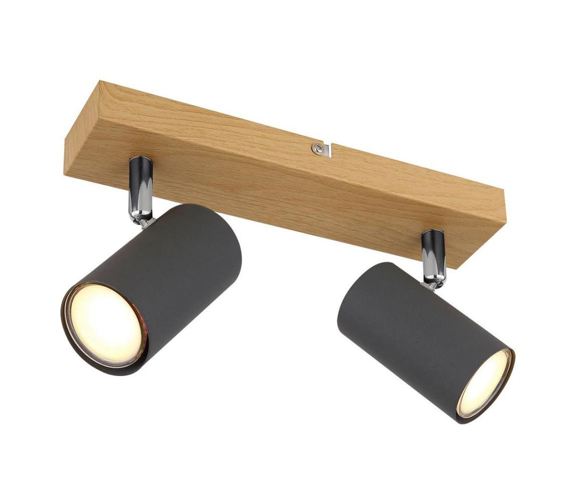 Globo Globo 57911-2G - Bodové svítidlo ROBBY 2xGU10/35W/230V šedá/hnědá