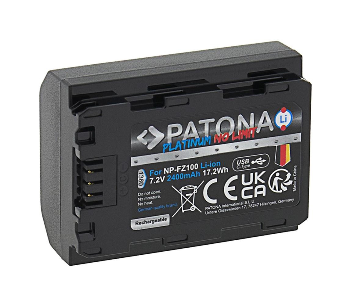 PATONA PATONA - Aku Sony NP-FZ100 2400mAh Li-Ion Platinum USB-C