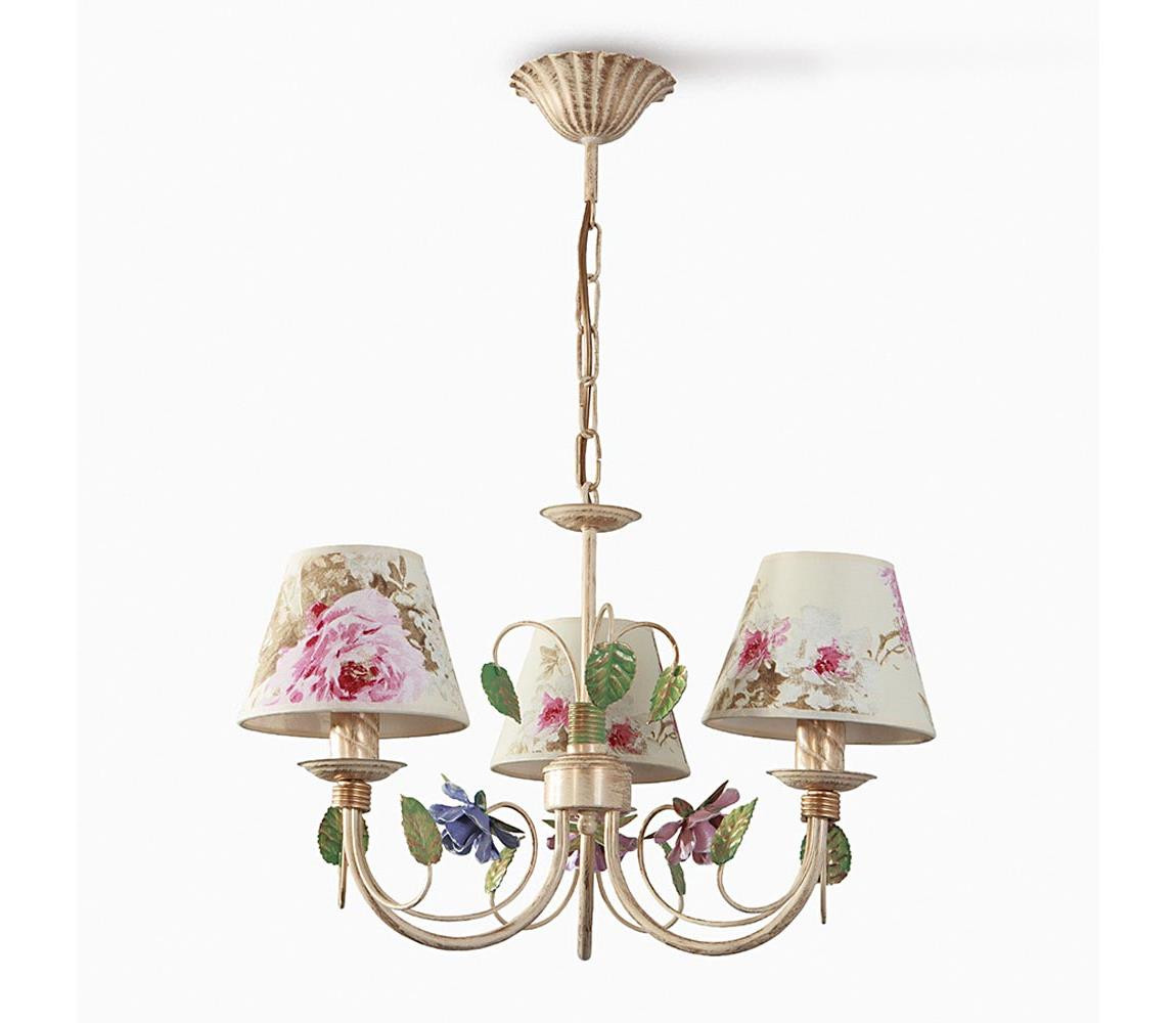 Lustr na řetězu CAMELLIA 3xE14/40W/230V růžový