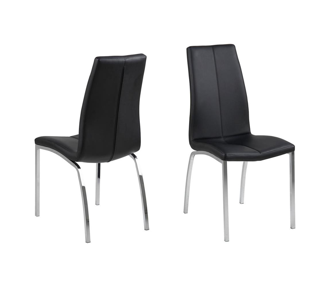 Actona Jídelní židle AMAL 4 ks černá/matný chrom