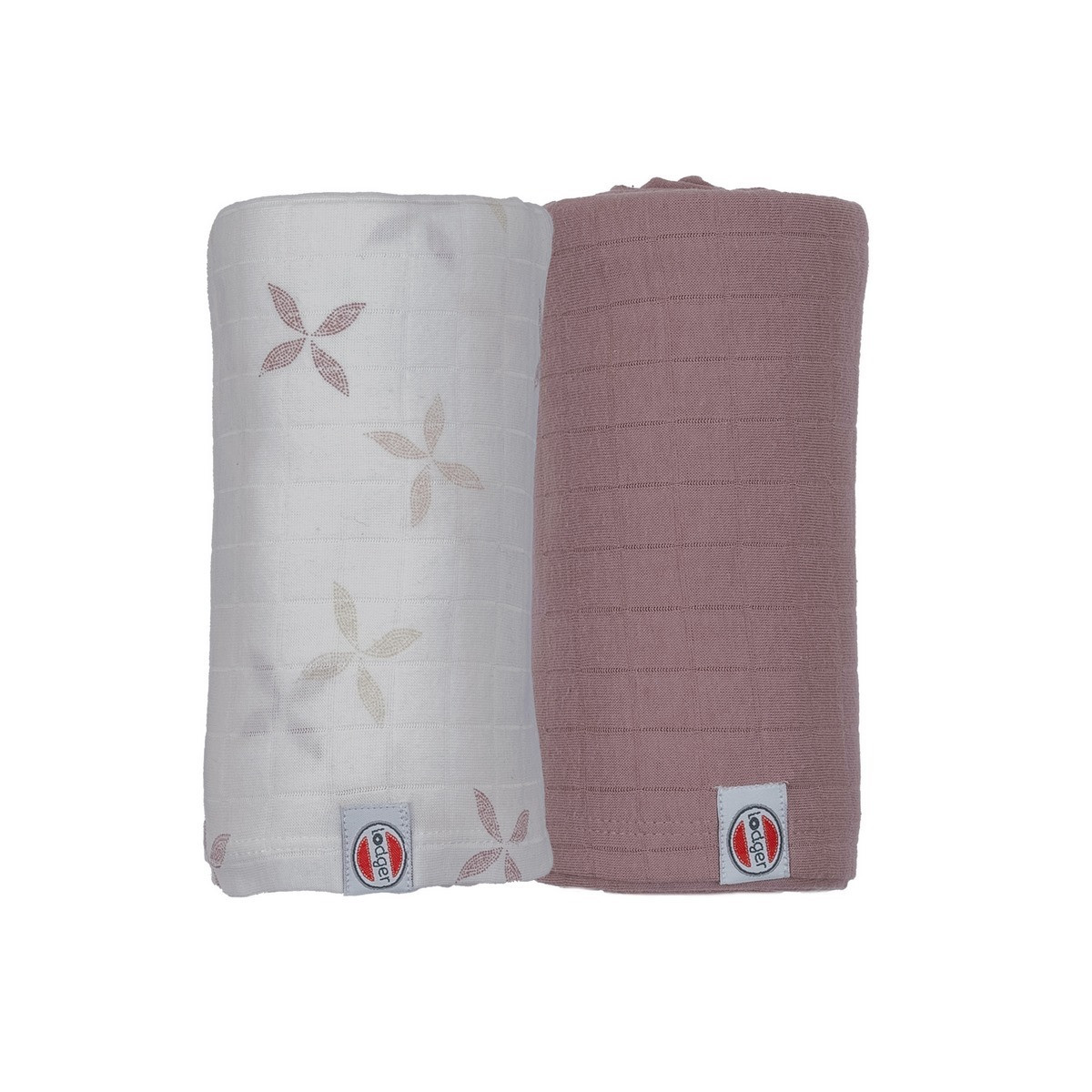 LODGER Swaddler Solid Matcha 2balení 110 x 110 cm Powder/Rose
