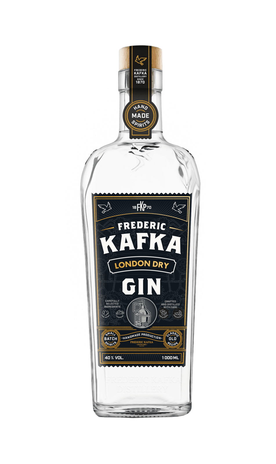 FK Distillery Frederic Kafka London dry gin 40 % 1l