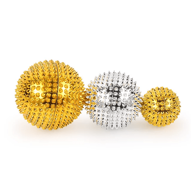 TEJPY.cz Set akupresurních masážních míčků s magnety Barva: zlatá, Velikost: 3,2 cm