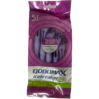 Goodmax Icebreaker 3 dámské jednorázové holicí strojky, 5 ks