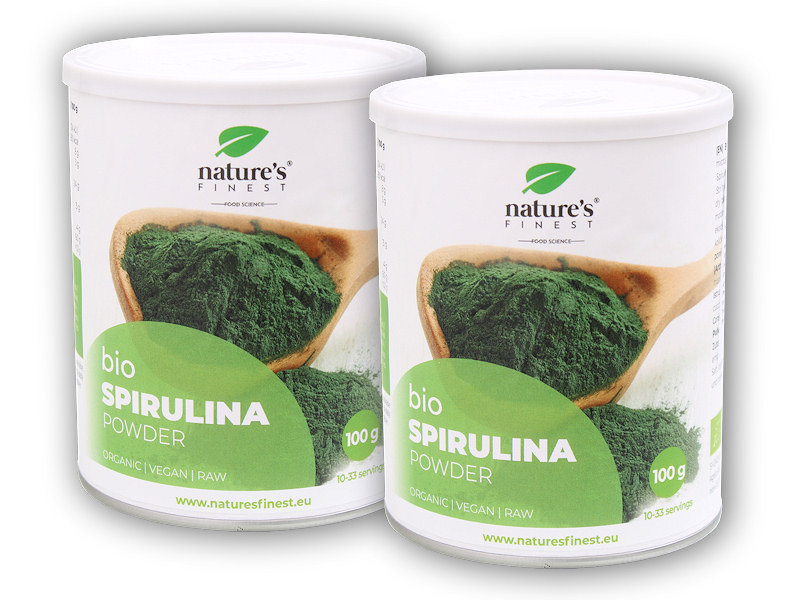 Nature's Finest 2x Spirulina powder BIO 100g