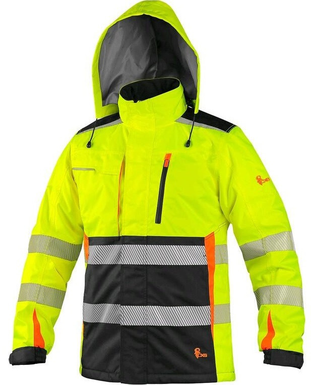 CXS BENSON výstražná bunda zimní žlutá černá