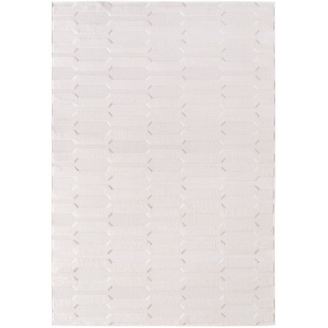 Koberec Doha 3D grafický, krémový