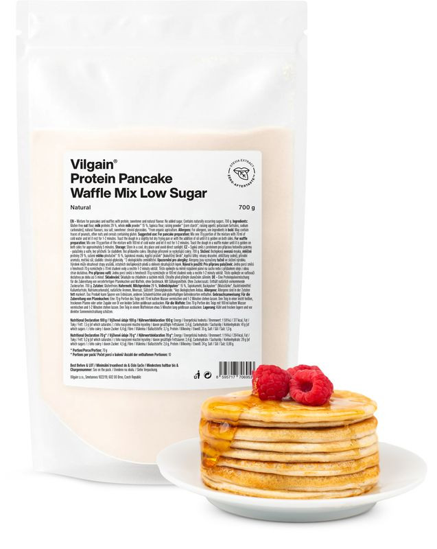 Vilgain Protein Pancake & Waffle Mix Low Sugar – natural 700 g