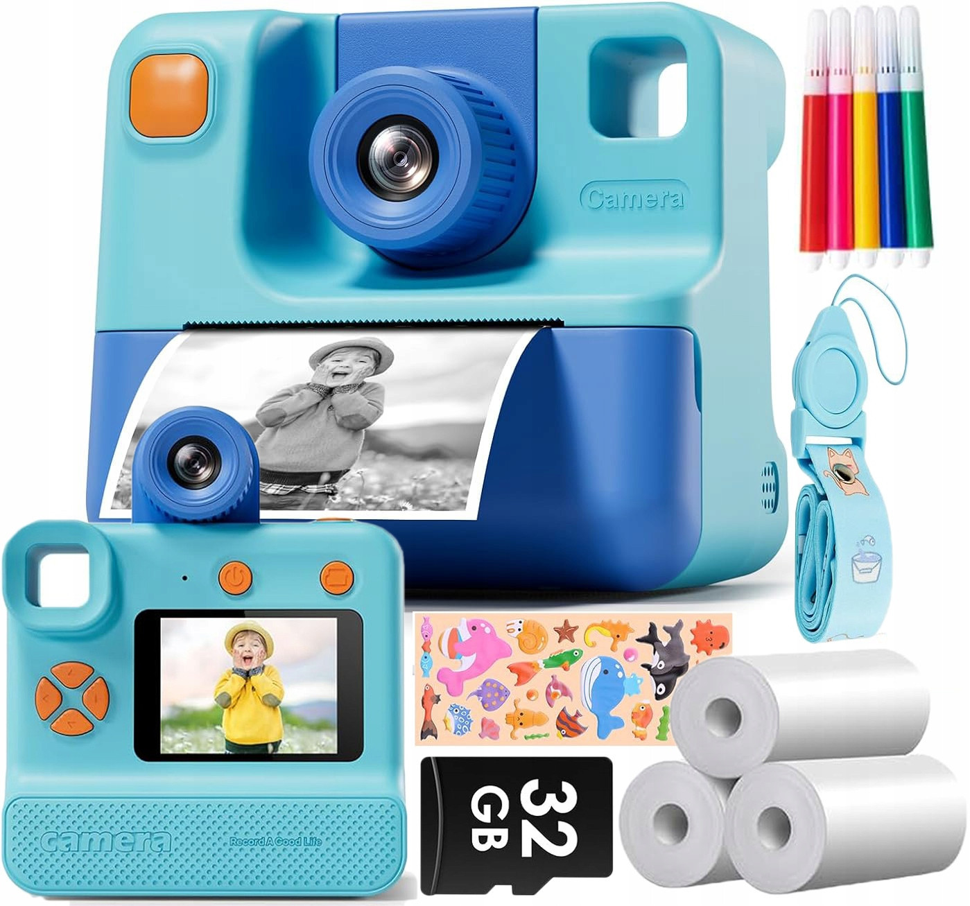 Instantní Digitální Fotoaparát Pro Děti 3 Role 32G Karet