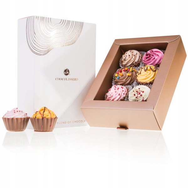 Dárek American CupCakes čokoládové muffiny ve tvaru muffinů 6 ks