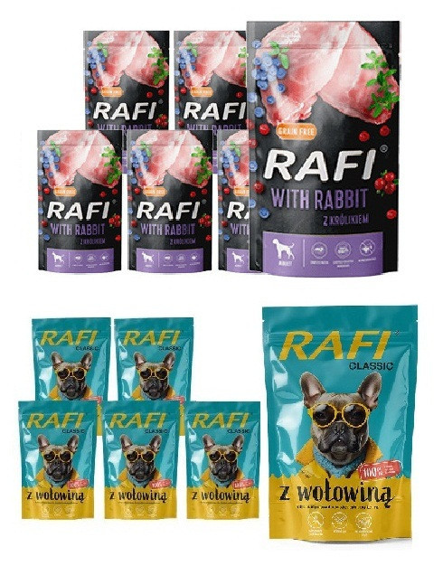 Sada Dolina Noteci Rafi krmivo mokrý Králík Classic Hovězí (9 kg)