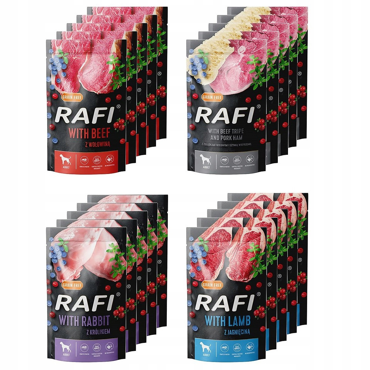 Dolina Noteci Rafi Sáčky Premium MIX 20x500g krmivo pro psy