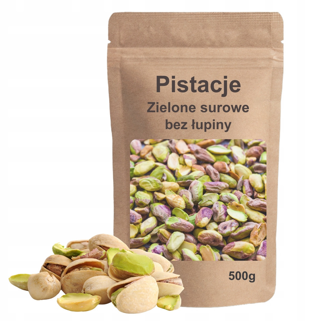 Pistácie zelené syrové bez skořápky nesolené 500g bez Soli loupané Usa