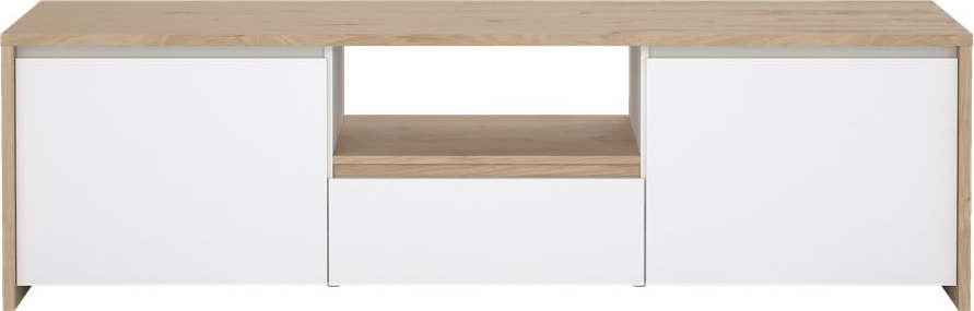 Bílý/v přírodní barvě TV stolek v dekoru dubu 179x52x48 cm Next – Tvilum
