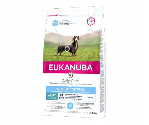 Eukanuba Daily Care Weight Control Small/Medium Adult Dog - 2,3 kg