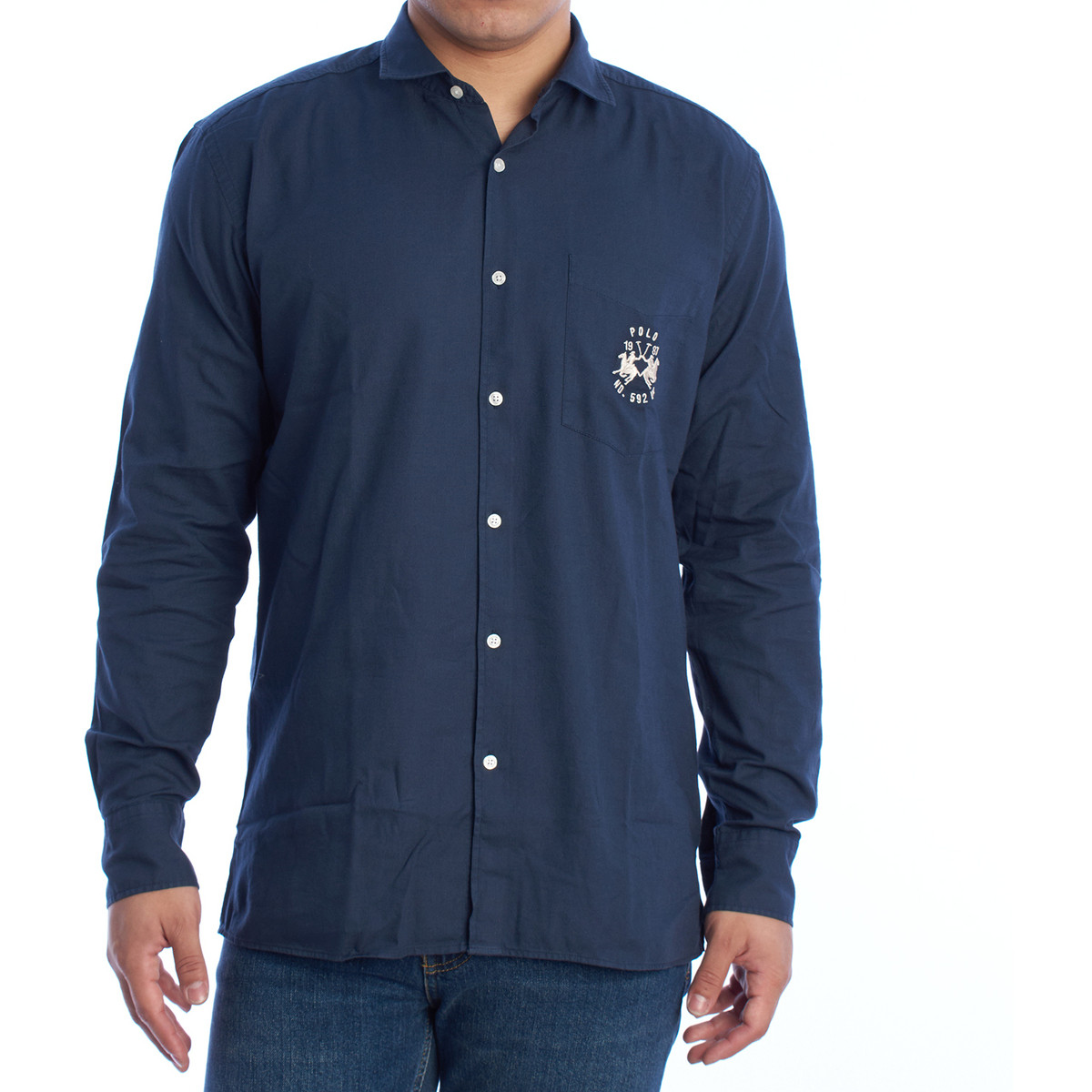 La Martina  YMC008-OX077-07017  Modrá