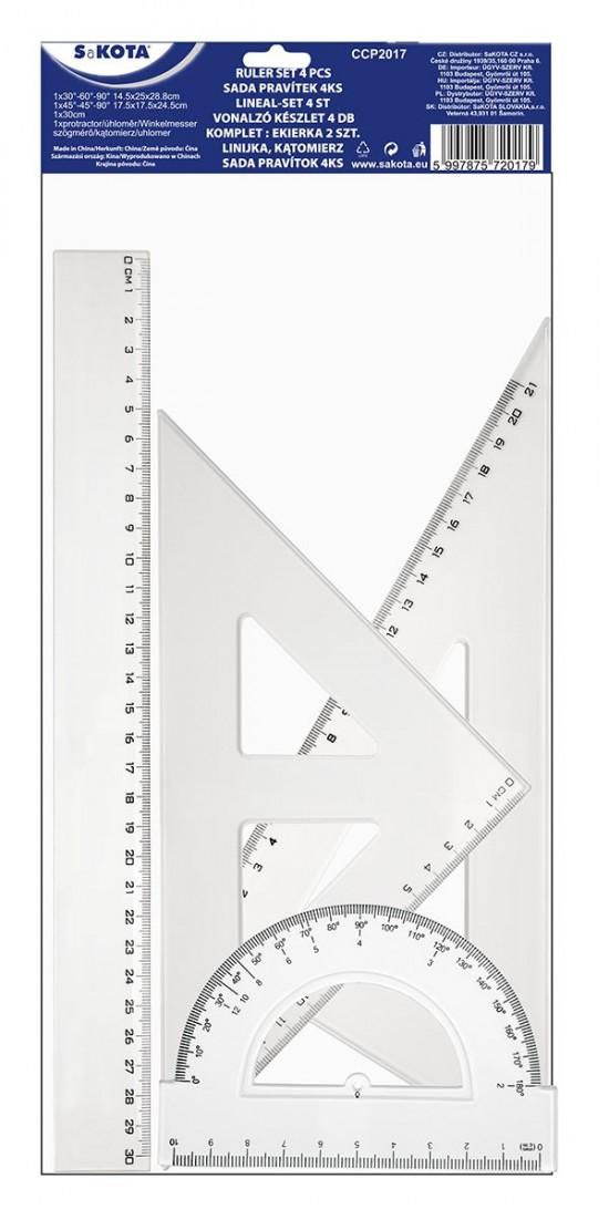 SaKOTA Sada pravítek 4 ks - A65572