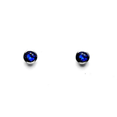 Stříbrné náušnice, zirkony spinel, VE 80