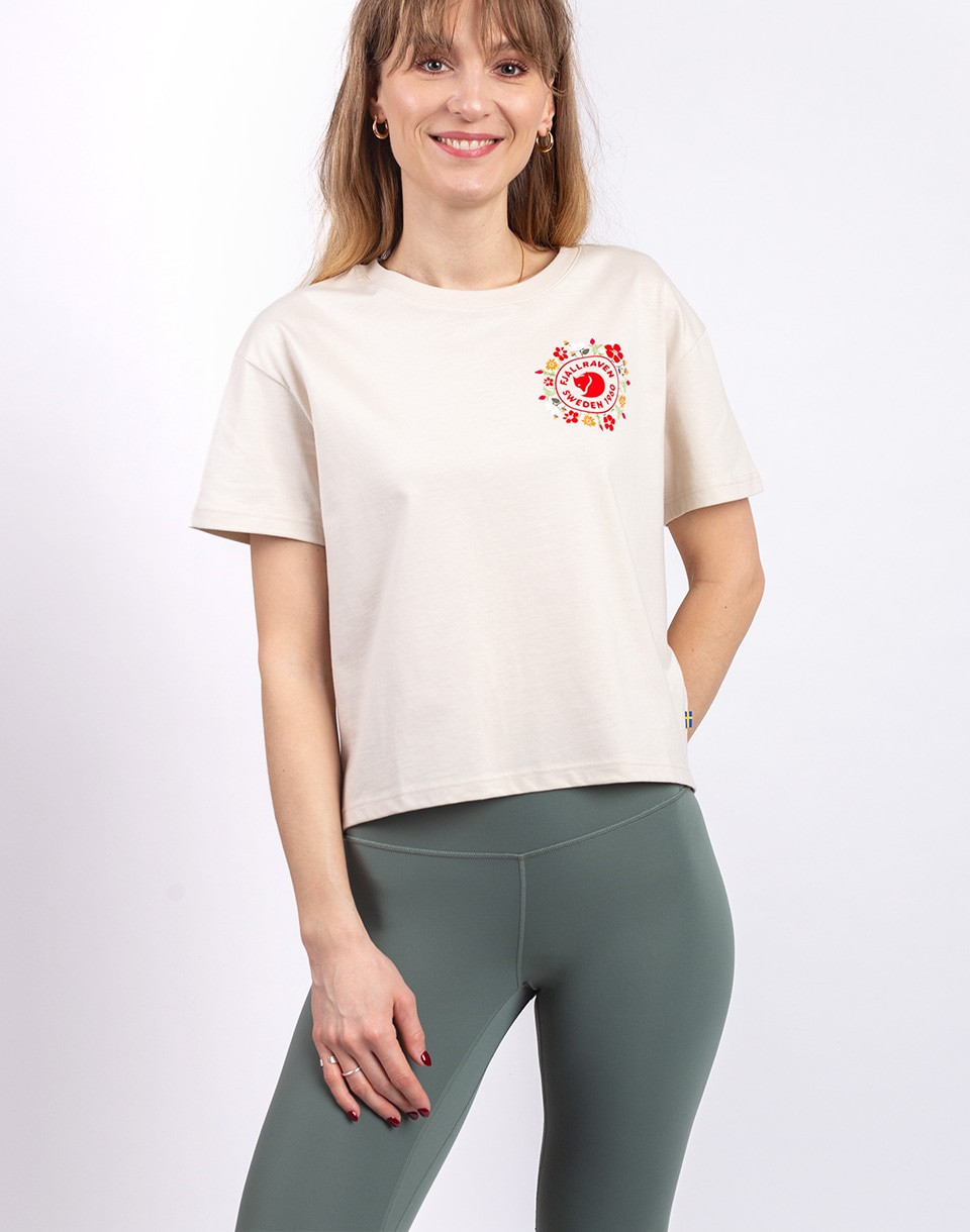 Fjällräven Fjällblomster Logo T-shirt W 113 Chalk white XS