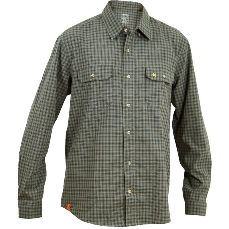 Warmpeace Pánská odolná košile s dlouhým rukávem Warmpeace Mesa Zelená