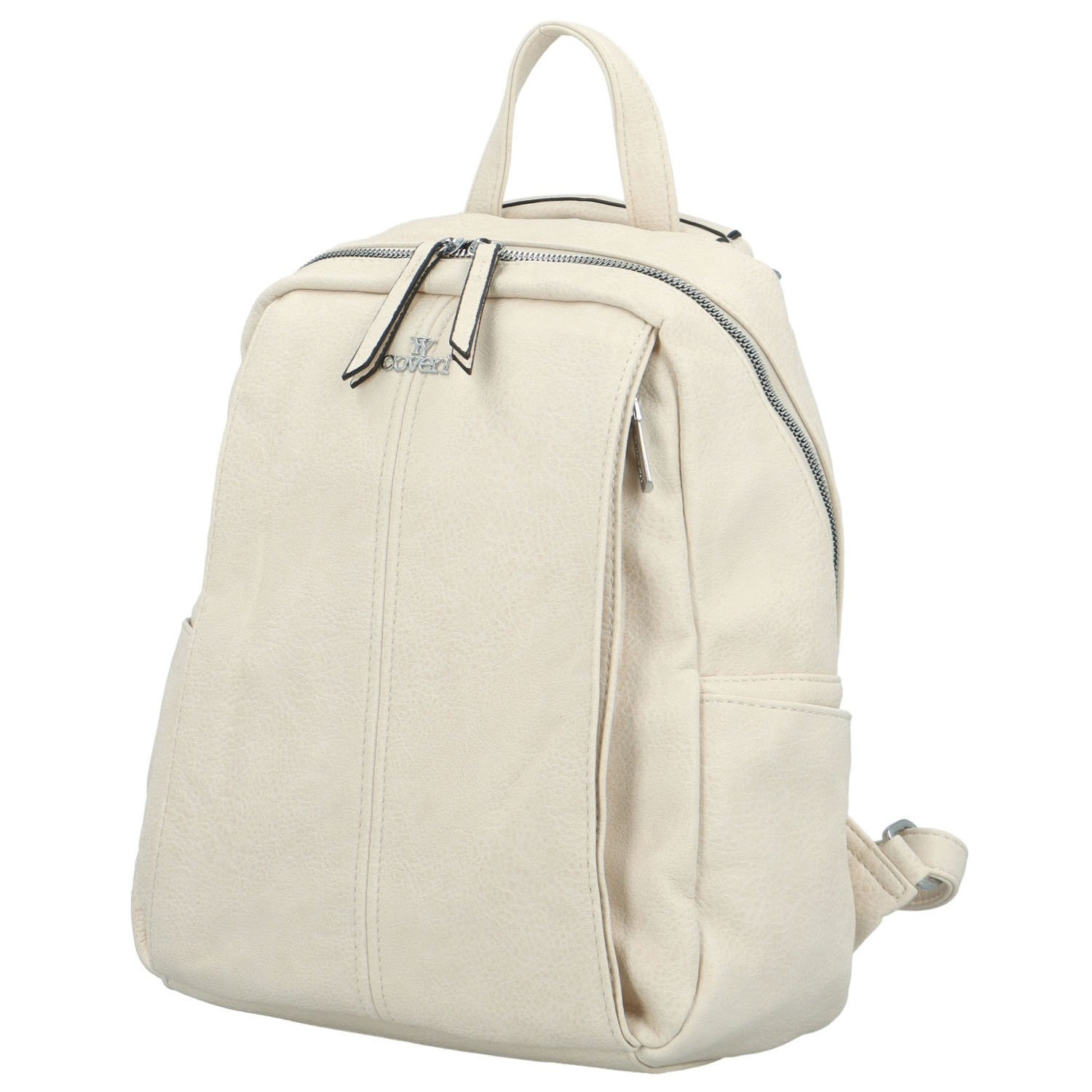 Stylový dámský koženkový kabelko/batoh Olívie, krémový