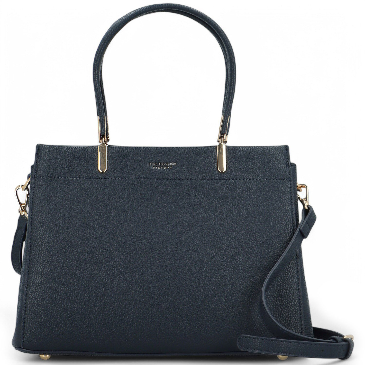 Elegantní dámská koženková kabelka do ruky Kamela, tmavě modrá