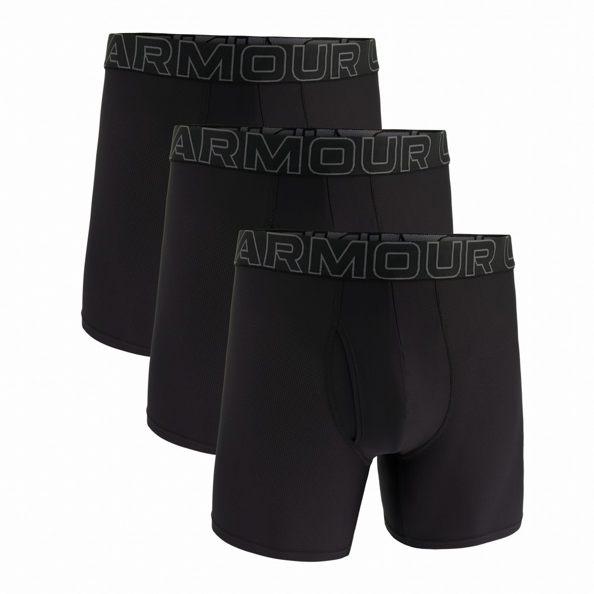 Pánské boxerky Under Armour UA Performance Tech Mesh - Solid 6in 3PK Velikost: L / Barva: černá