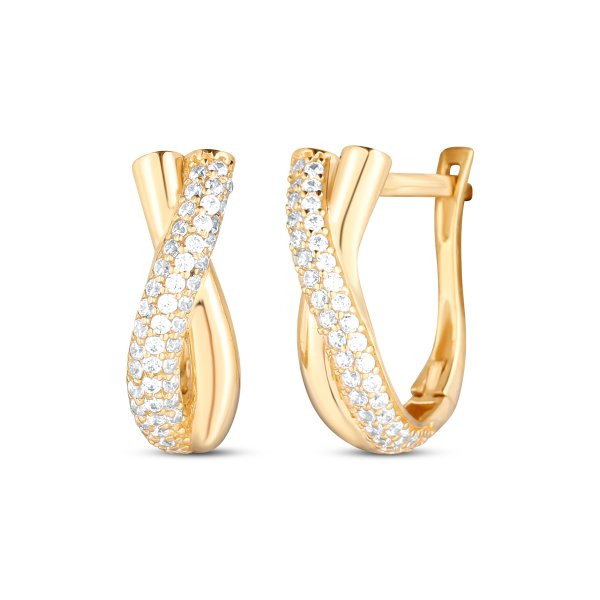 Náušnice se syntetickými kameny 236-588-000380 3.00g