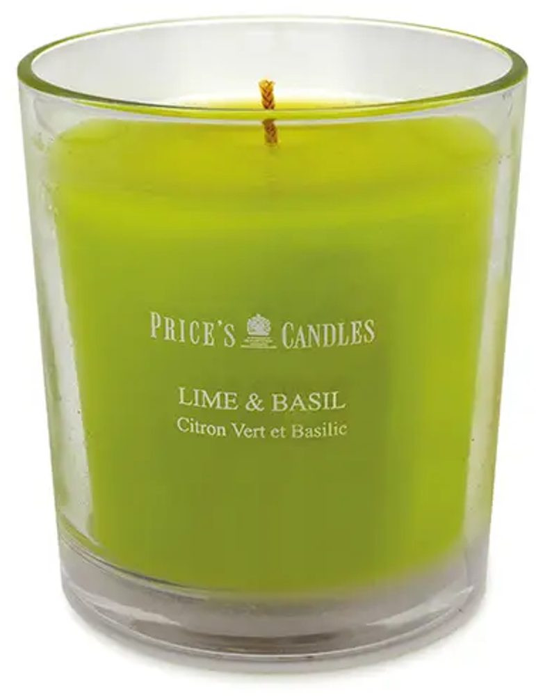 Price’s FRAGRANCE vonná svíčka ve skle Limetka & Bazalka - hoření 45h