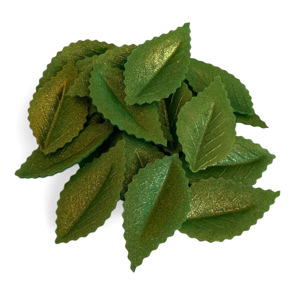 List z jedlého papíru zeleno-zlatý 20ks