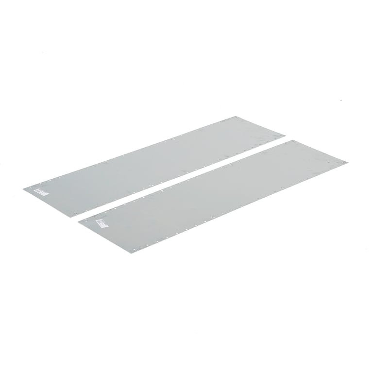 Boční plechová výplň pro regál MIX s otevřeným rámem, 2500x400 mm, pozink