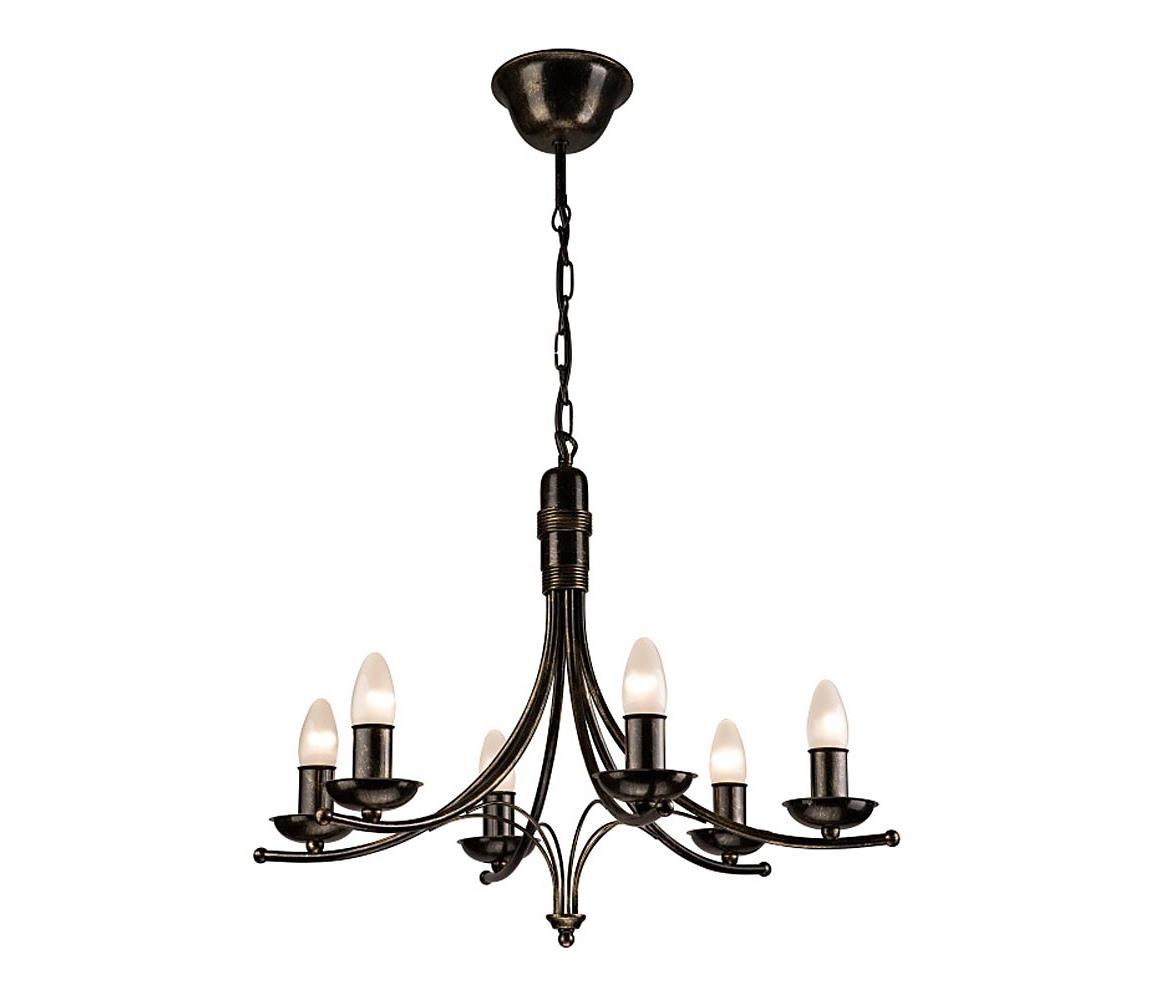 Lustr na řetězu LUCA 6xE14/40W/230V