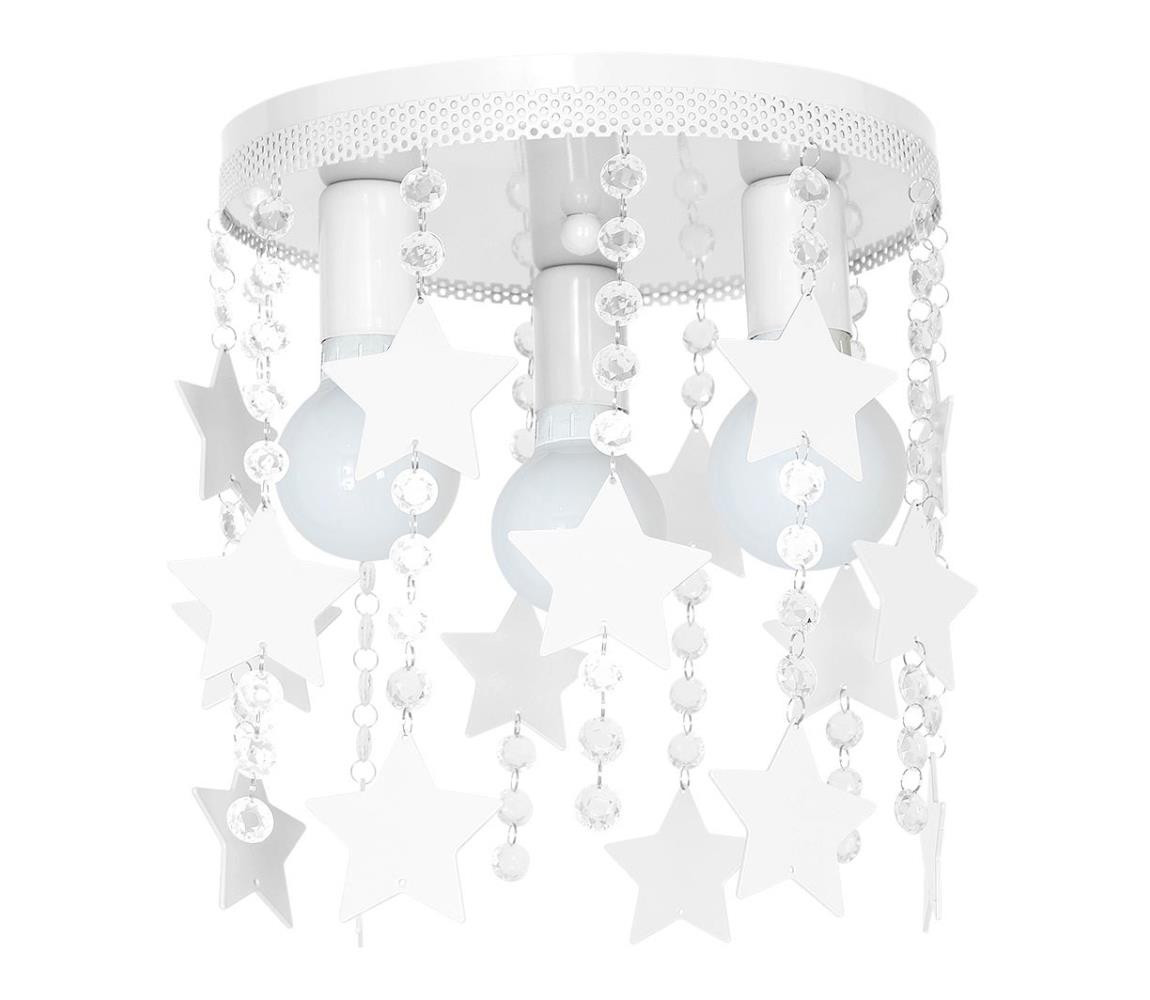 Dětské stropní svítidlo ELZA stars 3xE27/60W/230V bílá