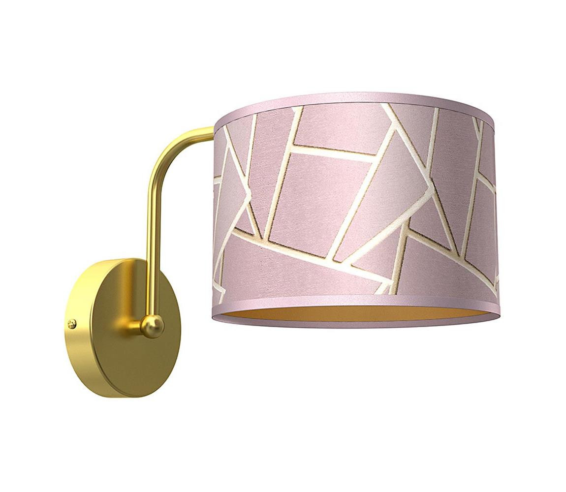 Nástěnné svítidlo ZIGGY 1xE27/60W/230V růžová/zlatá
