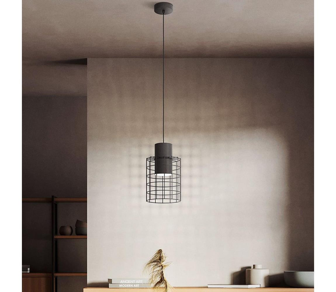 Eglo Eglo 43625 - Lustr na lanku MILLIGAN 1xE27/40W/230V pr. 20 cm černá