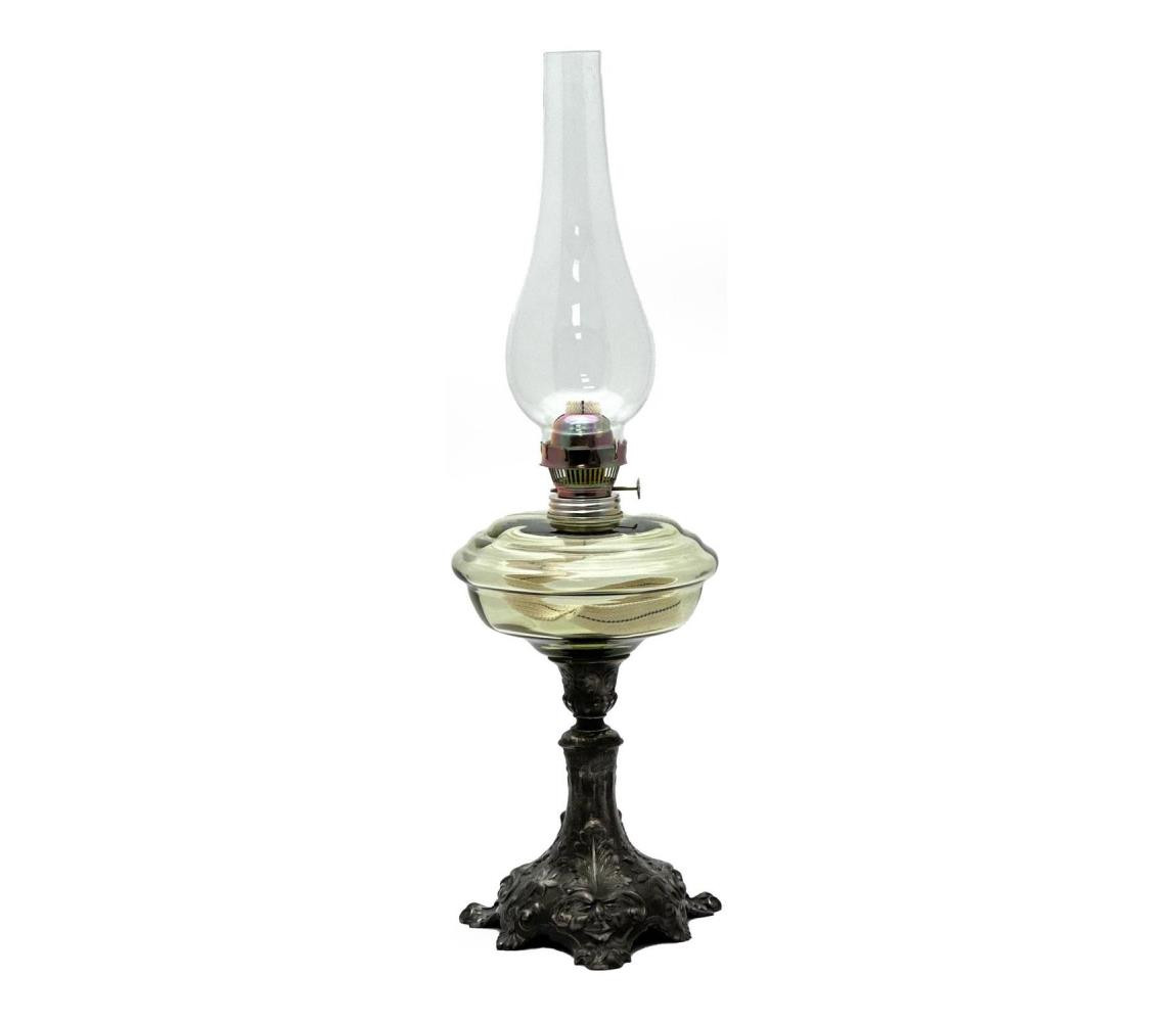 Floriánova huť Petrolejová lampa BOHUMILA 54 cm lesní zelená