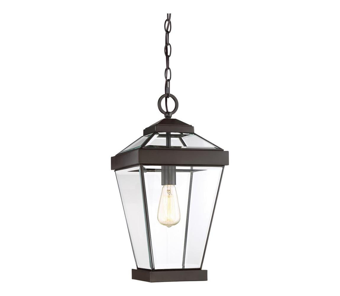 Elstead Quoizel QZ-RAVINE8-L - Venkovní lustr na řetězu RAVINE 1xE27/60W/230V IP23 hnědá