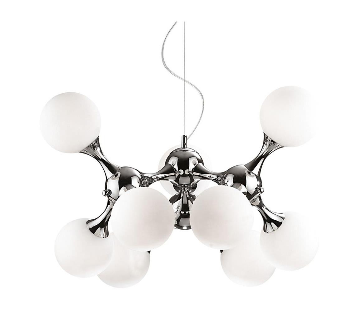 Ideal Lux Ideal Lux - Lustr na lanku NODI 9xE14/40W/230V lesklý chrom/bílá