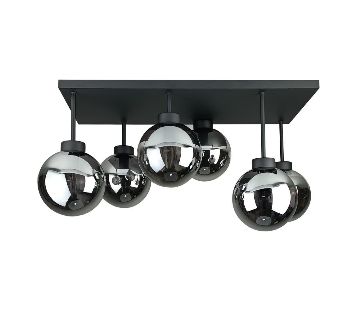 Keter Lighting Přisazený lustr DEA 6xE14/60W/230V černá/kouřová černá