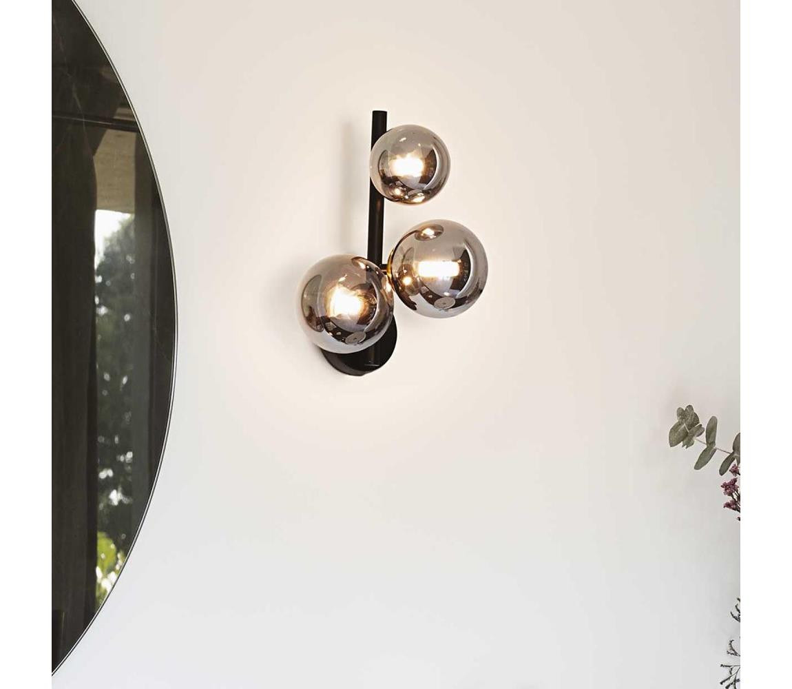 Ideal Lux Ideal Lux - LED Nástěnné svítidlo PERLAGE 3xG9/3W/230V černá/kouřová