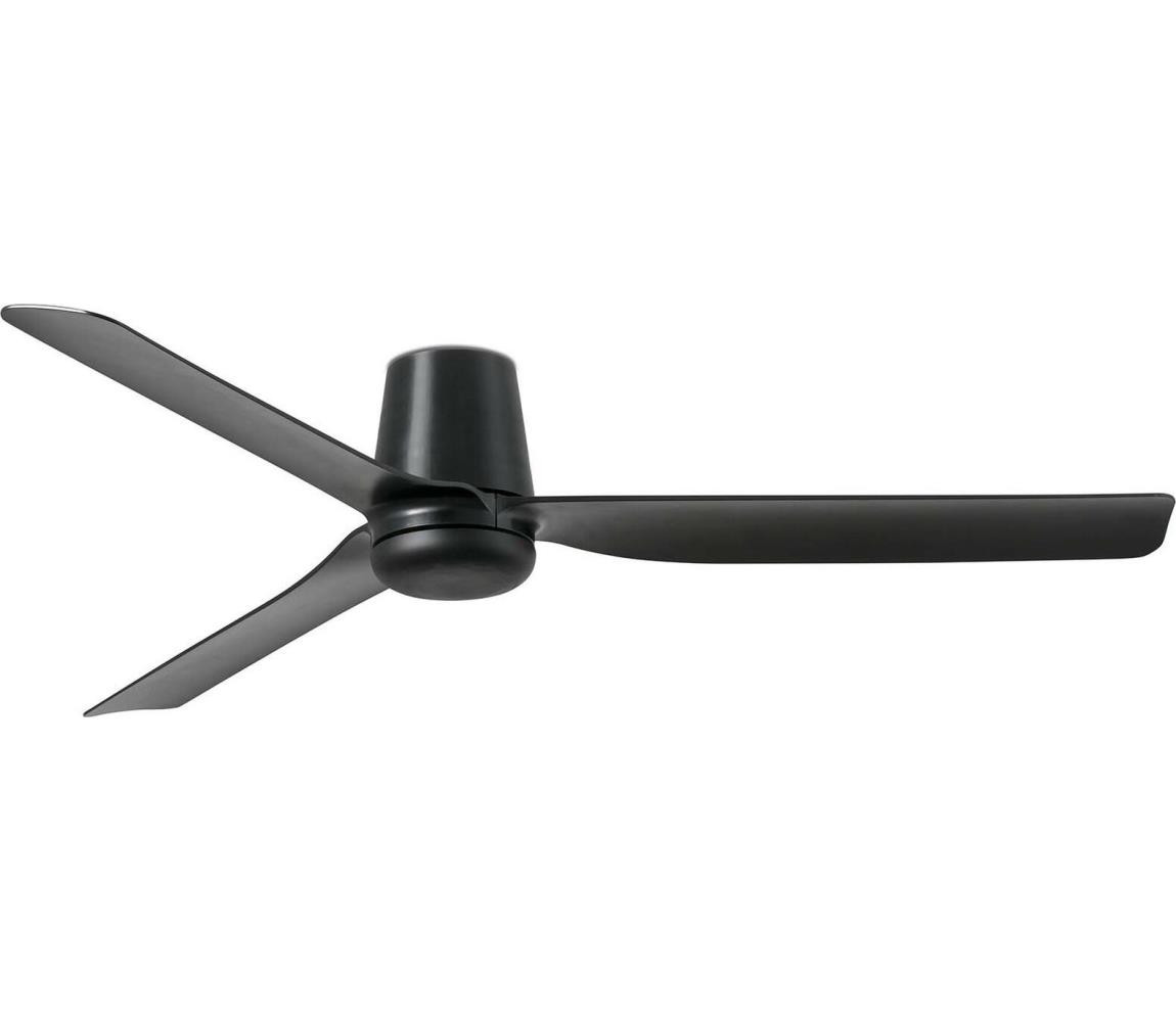 FARO Barcelona FARO 33830WT-Stropní látor PUNT TUB M černá pr. 132 cm WT +dálkové ovládání