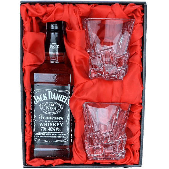 Alkohol Dárková sada Jack Daniel's old No. 7 se 2 sklenicemi Crack