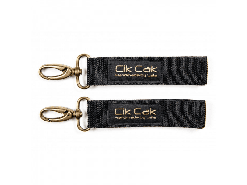 Cik Cak Úchyty na kočárek černá staromosaz