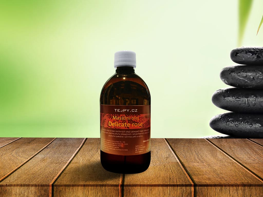 TEJPY.cz Masážní olej Delicate rose Obsah: 500 ml