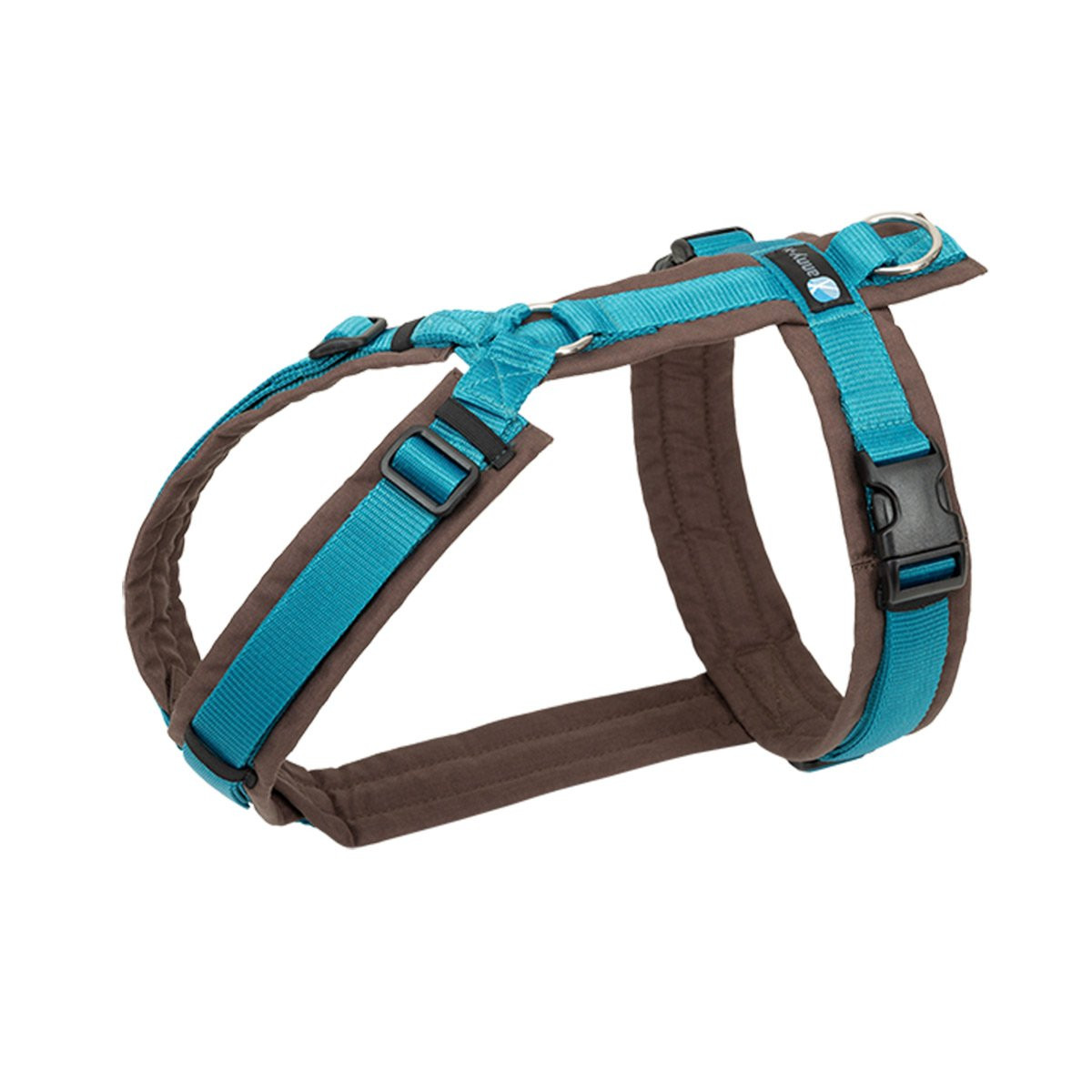 annyx postroj na hrudník Fun hnědý / petrolejový XL