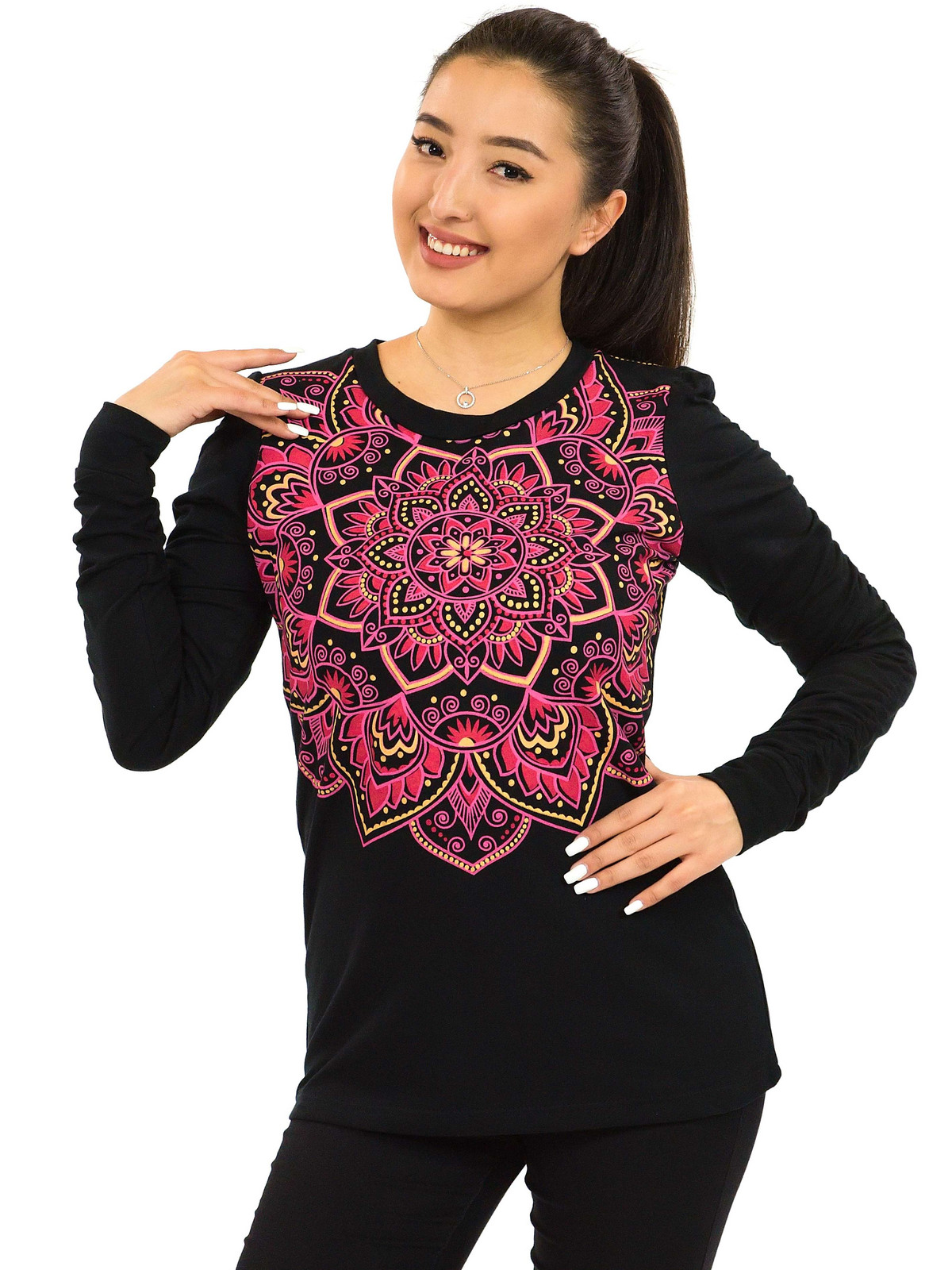 Himalife Mikina Lanikai - černá s růžovou Velikost: XXL