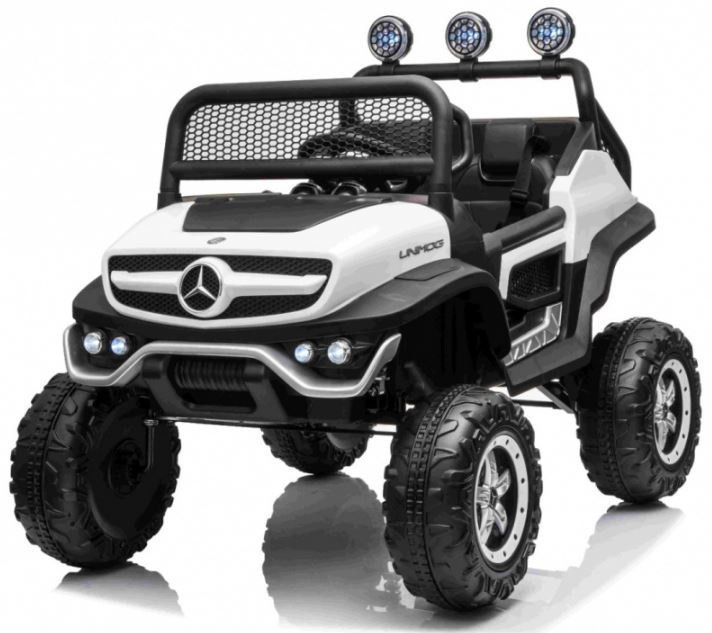 mamido Dětské elektrické autíčko Buggy Mercedes-Benz Unimog 4x4 bílé
