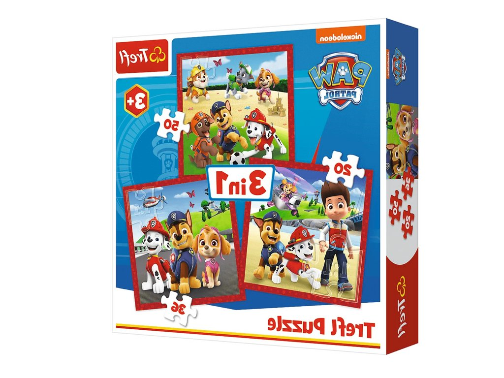 mamido Puzzle 3v1 Veselí psi Tlapková patrola Trefl 34867