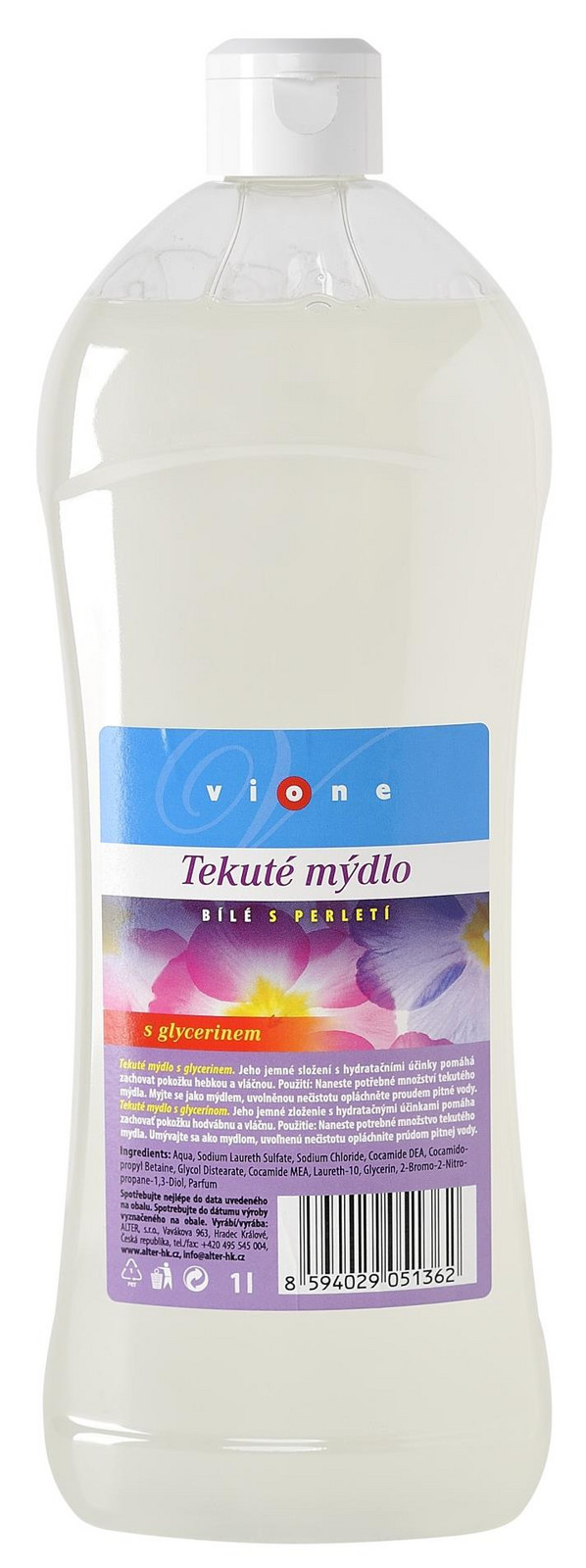 Mýdlo tekuté Vione - s perletí, 1 l